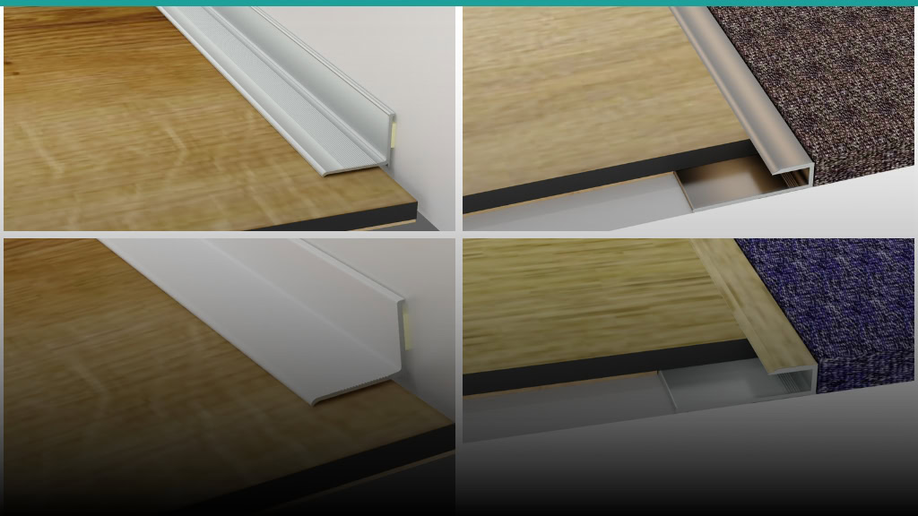 Detaily ukončovacích podlahových líšt